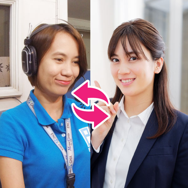 日本人講師のサポートと映像授業 + 外国人講師の個別レッスンで、習ったことがしっかり身につく